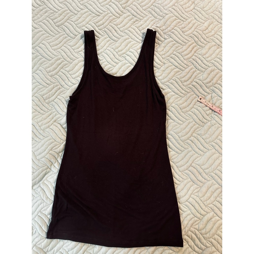Zenana Outfitters Womens Black Scoop Neck Tank Top Small